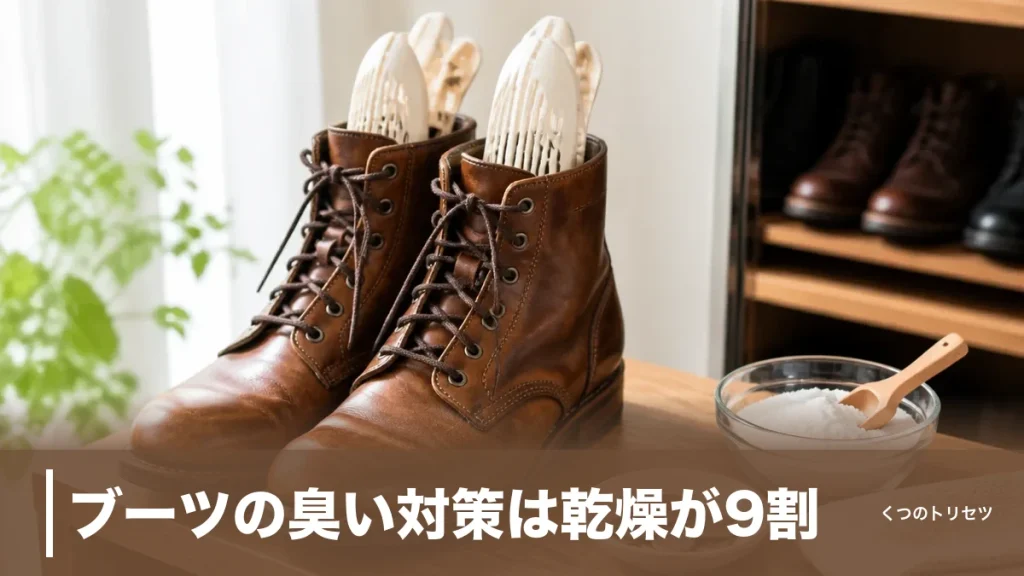 ブーツの臭い対策は乾燥が9割｜雑菌を断つ消臭ステップと予防のコツのアイキャッチ画像
