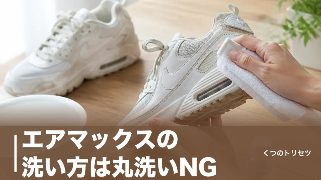 エアマックスの洗い方は丸洗いNG｜素材別の手順と黄ばみを防ぐ乾かし方まで解説のアイキャッチ画像