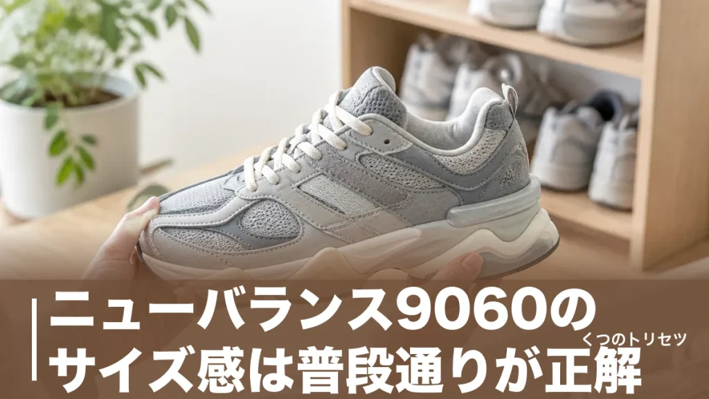 ニューバランス9060のサイズ感は普段通りが正解？ウィズDで幅広でも履ける理由のアイキャッチ画像