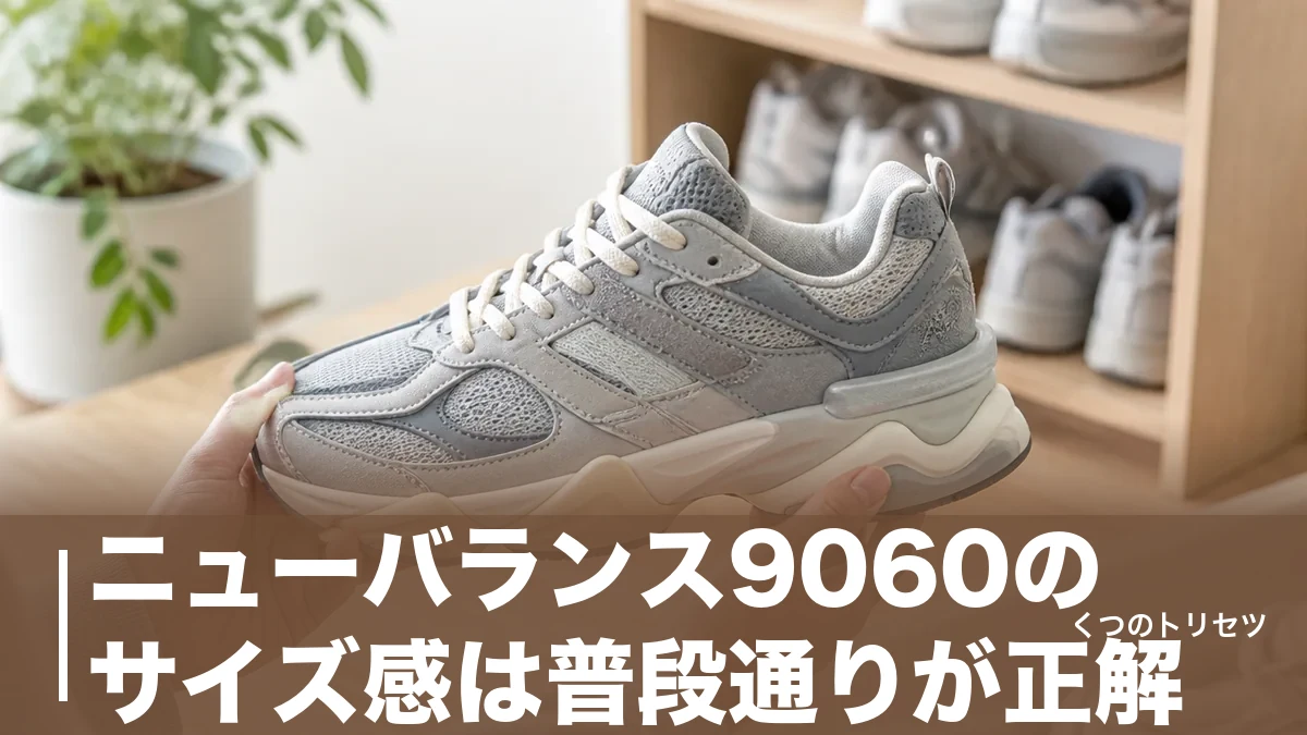 ニューバランス9060のサイズ感は普段通りが正解?ウィズDで幅広でも履ける理由のアイキャッチ画像