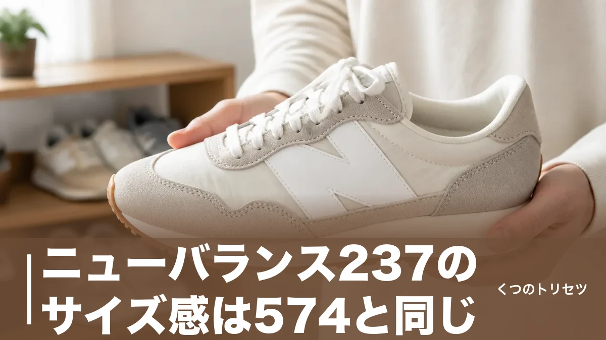 ニューバランス237のサイズ感は574と同じ?327との違いと10,890円の中身を解説のアイキャッチ画像