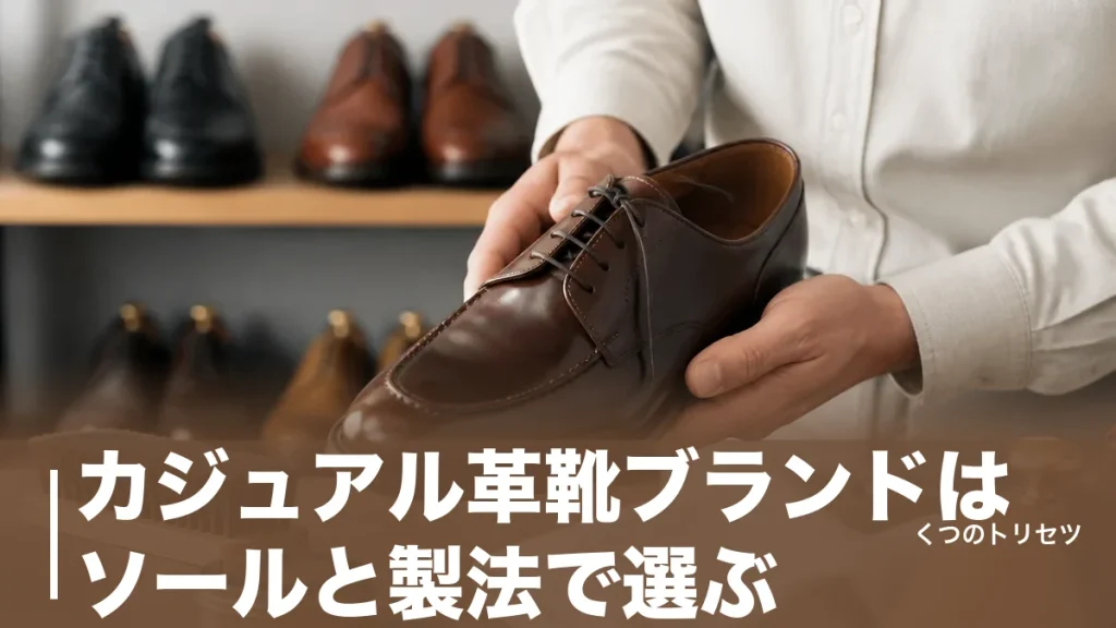 カジュアル革靴ブランドはソールと製法で選ぶ｜公式価格で7ブランドを比較した結論のアイキャッチ画像