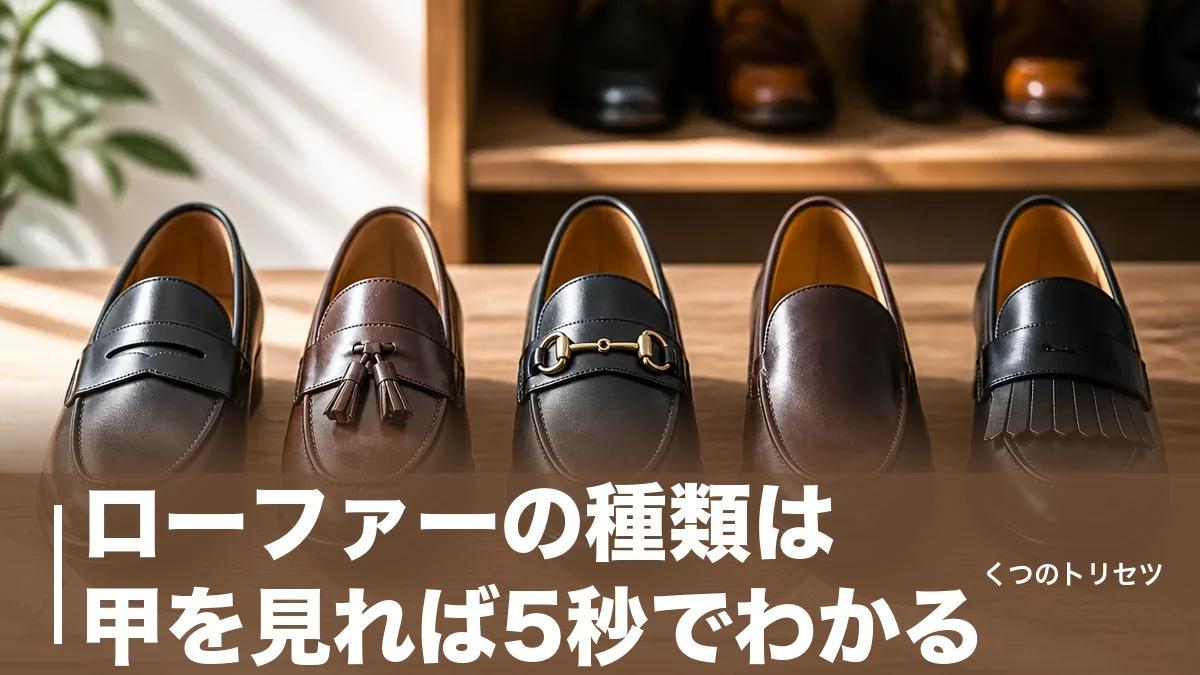 ローファーの種類は甲を見れば5秒でわかる|コイン・タッセル・ビットの違いとTPO別の選び方のアイキャッチ画像