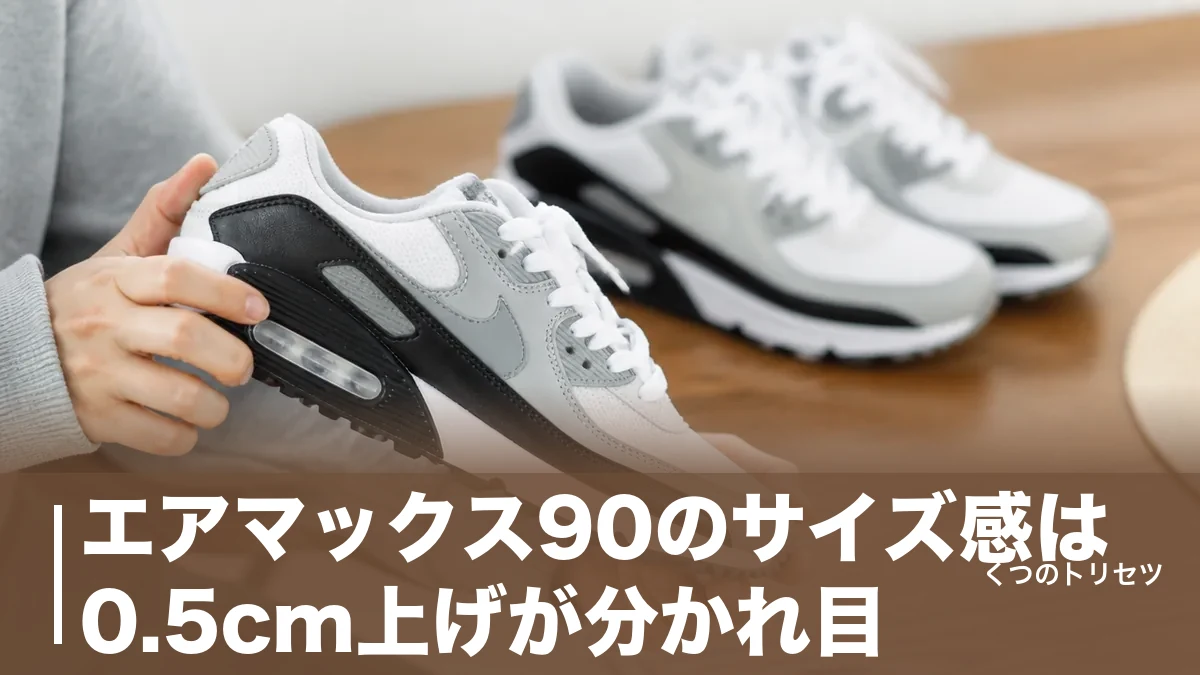エアマックス90のサイズ感は0.5cm上げが分かれ目｜16,500円の中身と95との違いのアイキャッチ画像