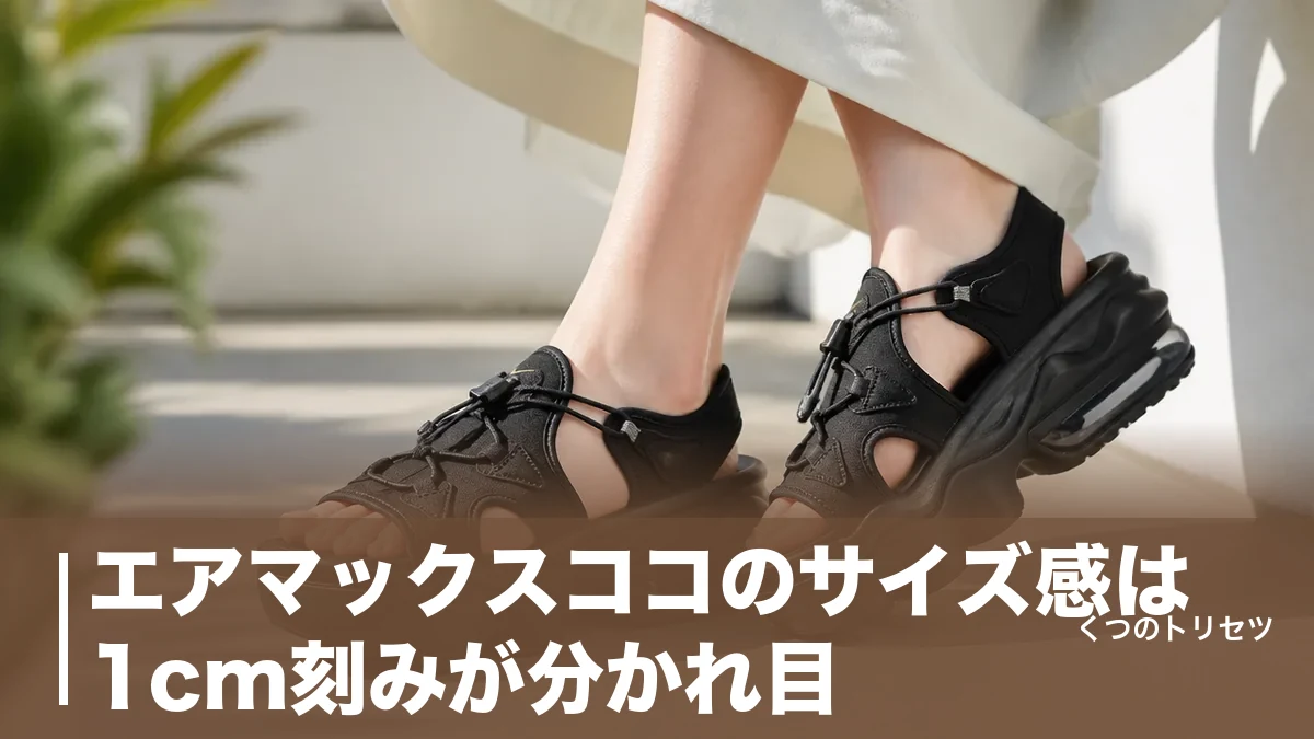 エアマックスココのサイズ感は1cm刻みが分かれ目｜疲れると言われる3つの理由のアイキャッチ画像