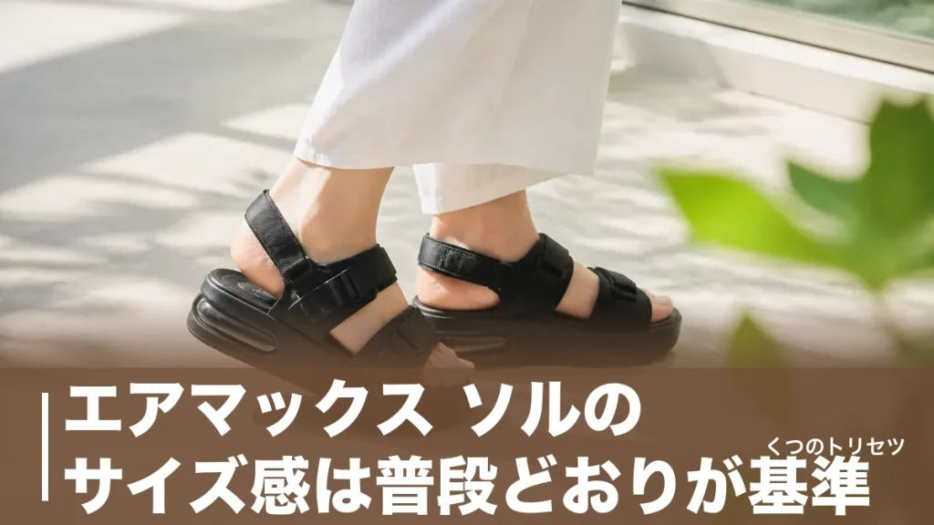 エアマックス ソルのサイズ感は普段どおりが基準｜定価9,900円の厚底サンダルを解説のアイキャッチ画像