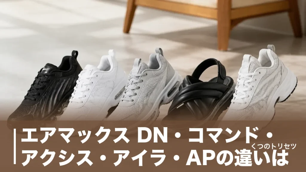 エアマックス DN・コマンド・アクシス・アイラ・APの違いは？公式価格で5モデル比較のアイキャッチ画像